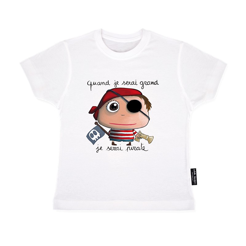 Detské tričko Pirát 2-3 roky biele, Label Tour