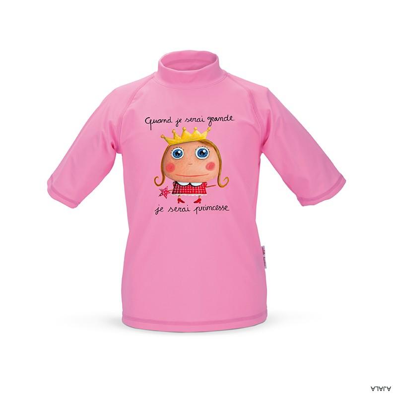 Detské UV tričko Princezná 4-5 rokov ružové,   Label Tour